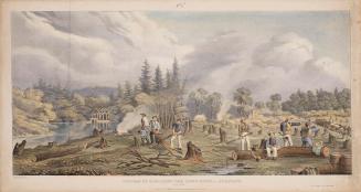 Process of Clearing the Town-Plot at Stanley (New Brunswick), October 1834