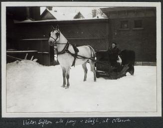 Victor Sifton and pony & sleigh at Ottawa