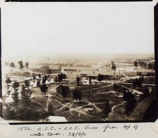 Army Service Corps and Royal Canadian Engineers lines from top of water tower