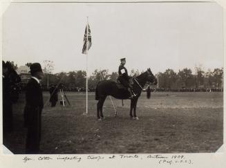 General Cotton inspecting troops at Toronto, Autumn 1909