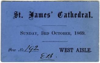 St. James Cathedral. Sunday, 3rd October, 1869