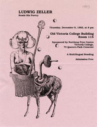 Poster features a collage illustration of a human-animal hybrid.