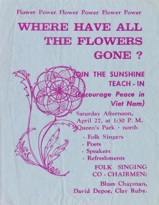 A poster featuring an illustration of a flower.
