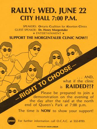 A poster with illustrations of people with sunglasses that read &quot;choice.&quot;