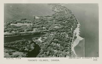 Arial view of a portion of the Toronto Islands.