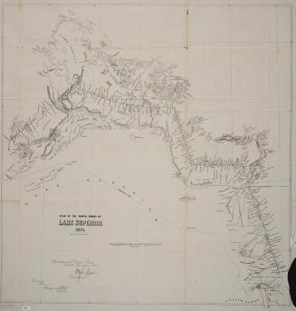 Map and plan of the north shore of Lake Superior in 1872. 