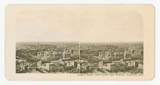 Birds-eye view of downtown Toronto around 1905.