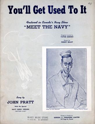 Cover features: title and composer information; inset drawing of sailor with an ironic grin bes ...