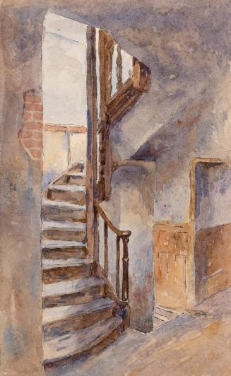 An illustration of a spiral staircase.