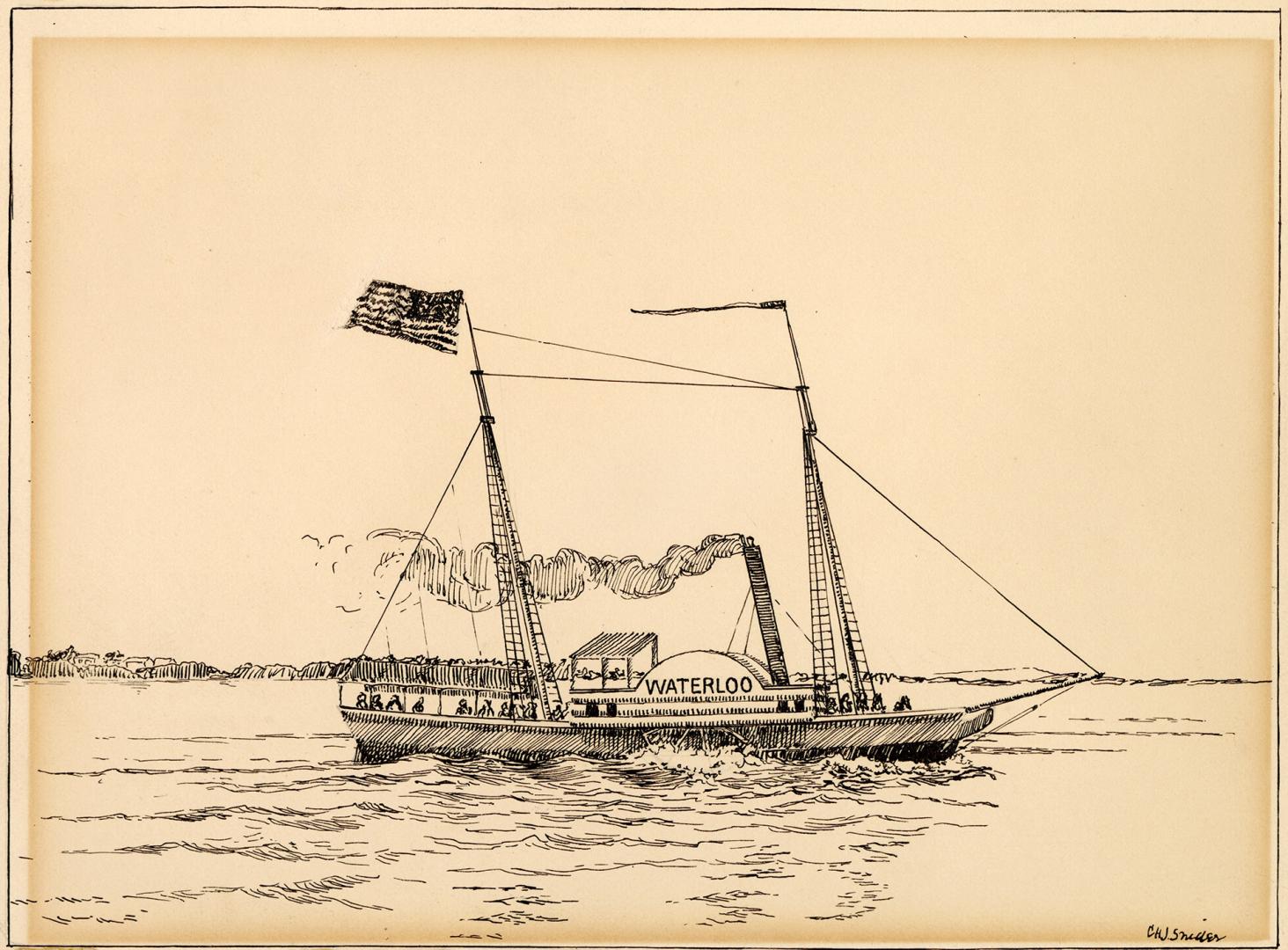 Steamer "Waterloo", 1826-1829  (St. Lawrence River, Ontario)