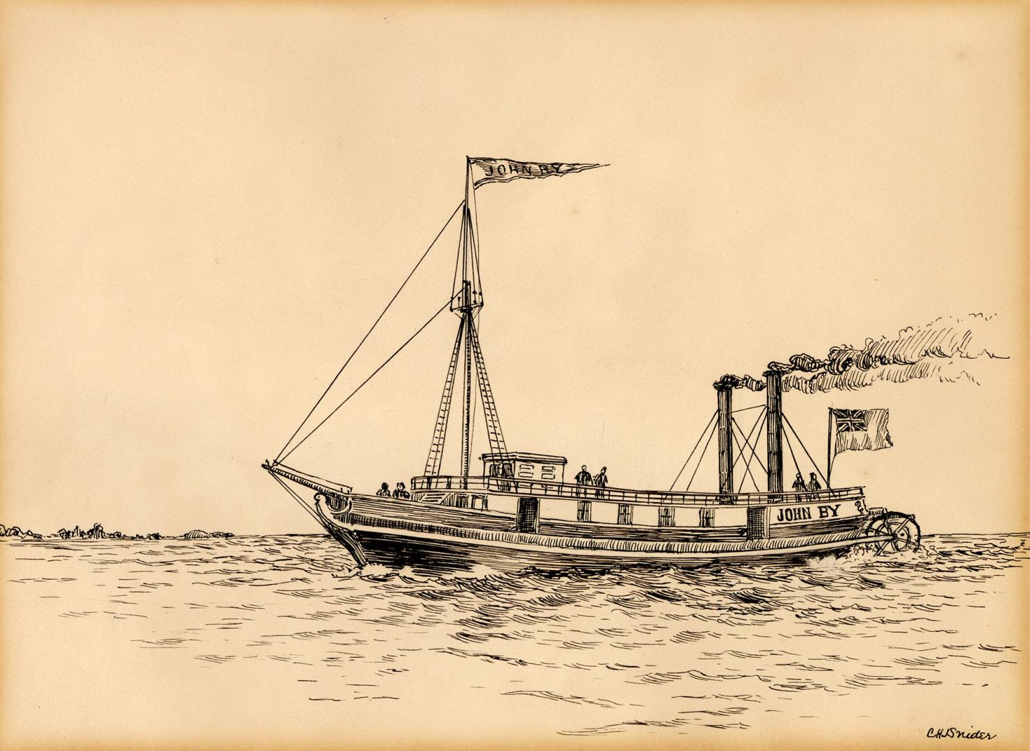 Steamer "John By", 1832 (Lake Ontario & Rideau Canal)