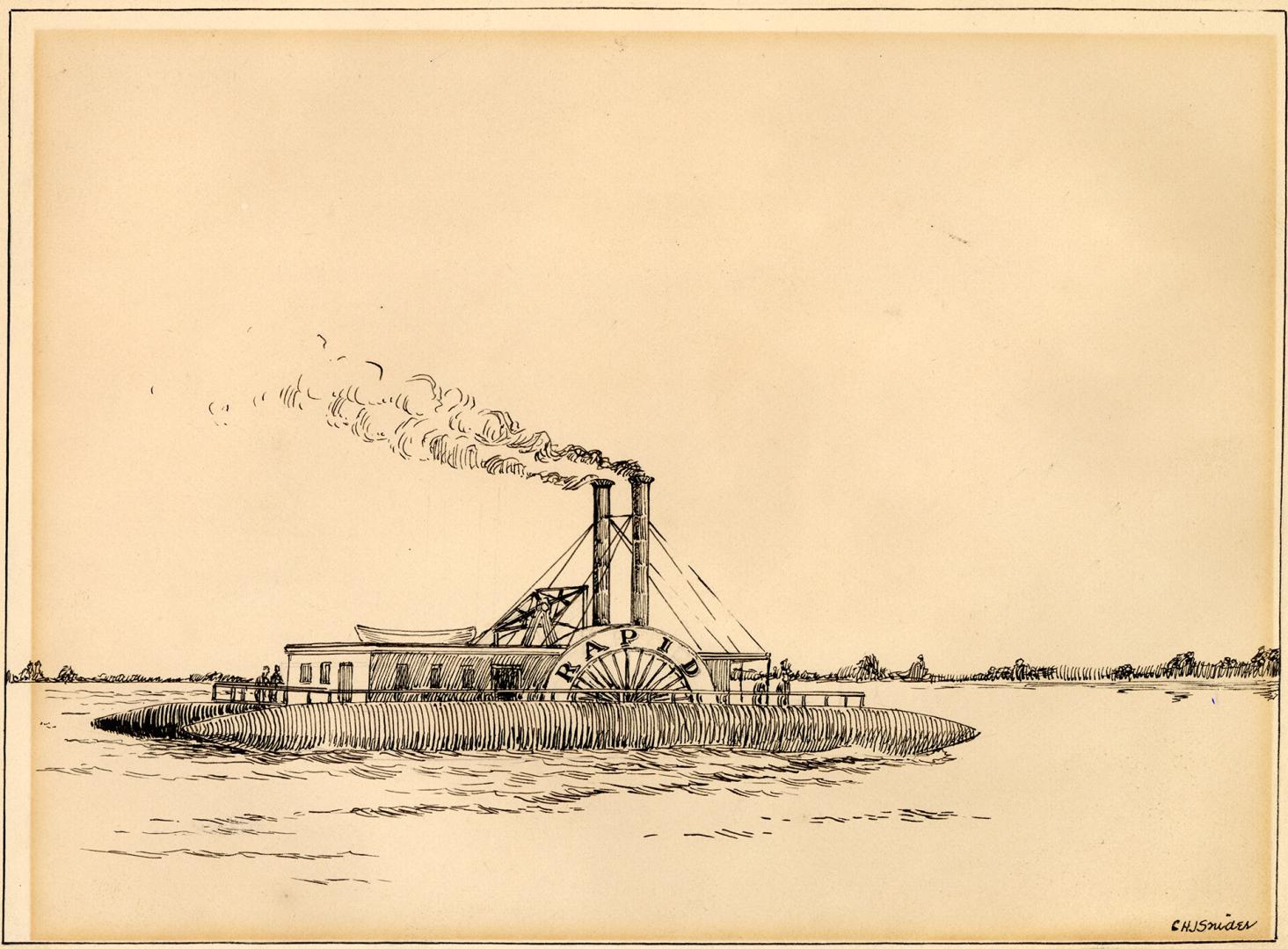 Steamer "Rapid", 1834 (St. Lawrence River, Ontario)