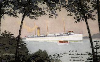 C.P.R Great Lakes steamer "Keewatin" in St. Mary's river