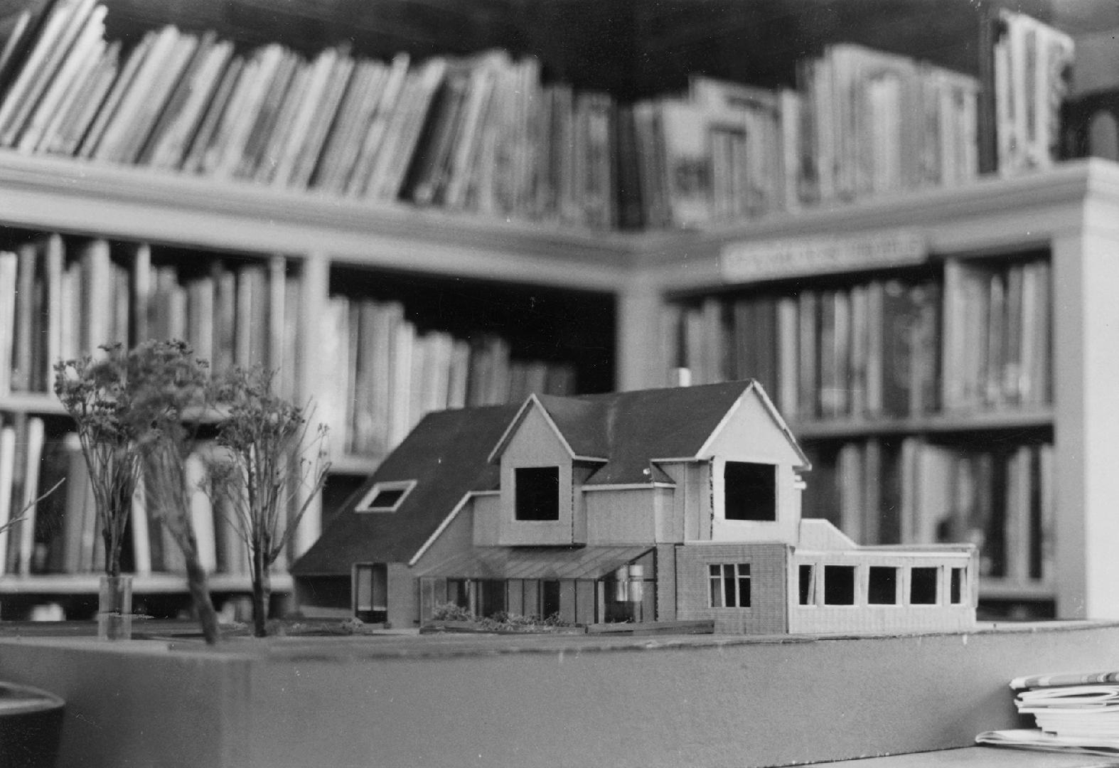 Architectural model of Main Street library renovation