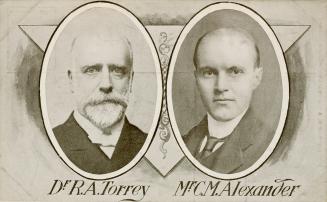 Black and white head shots of Dr. R.A. Torrey and Mr. C.M. Alexander.