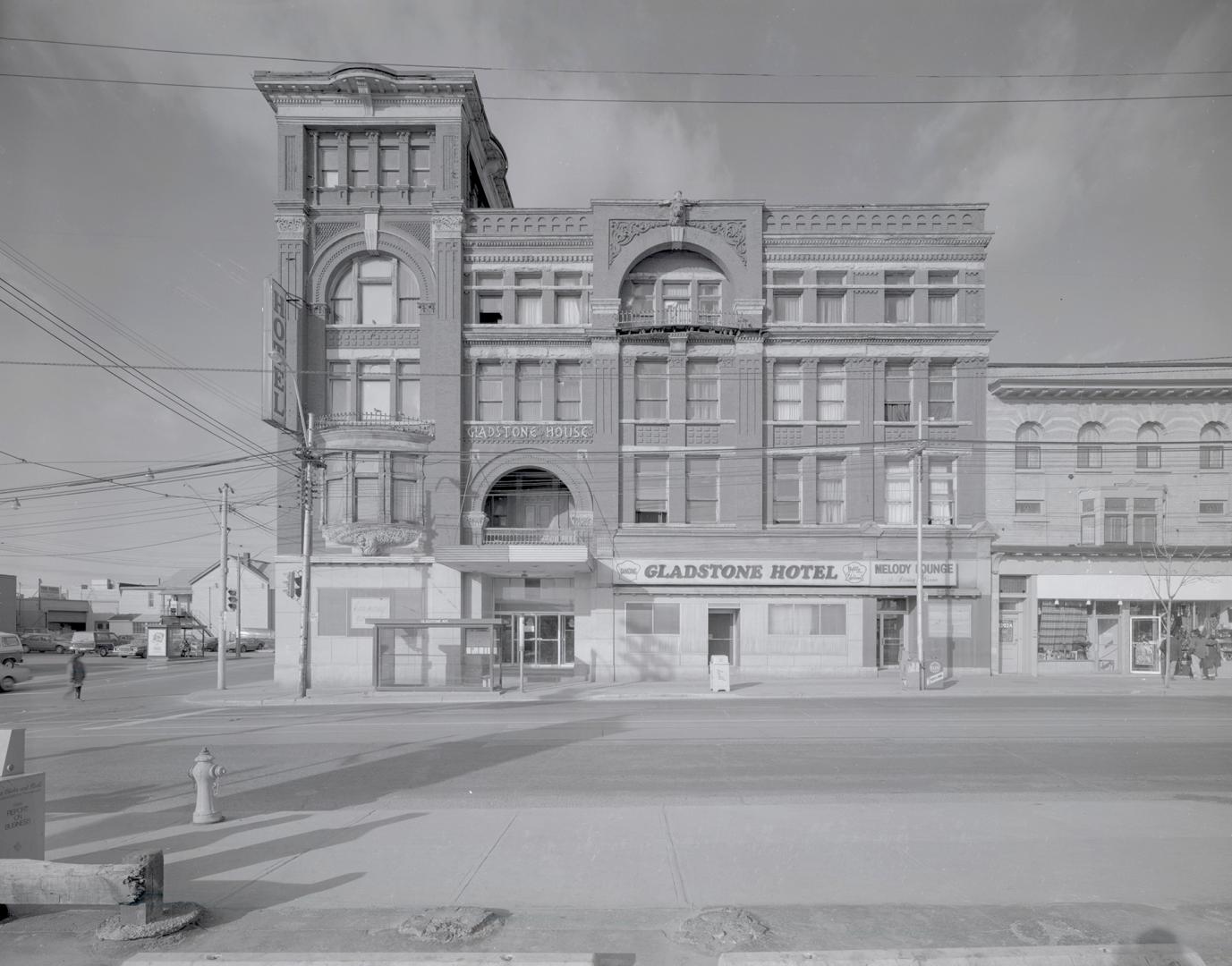 A photograph of the exterior of a hotel named The Gladstone.