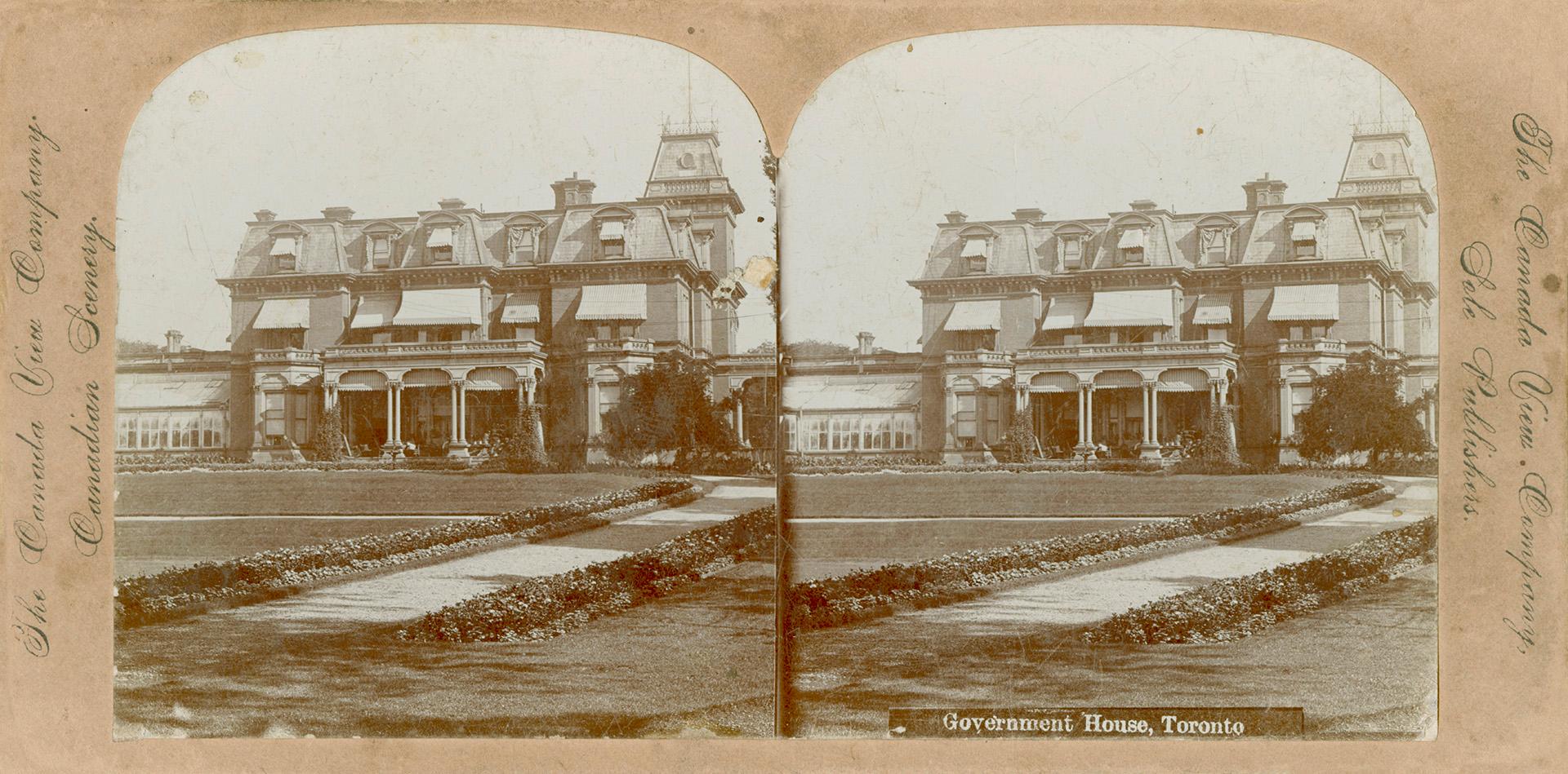 Pictures show a huge three story house in the Second Empire style.
