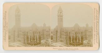 Pictures show a huge Victorian building with a central clock tower.