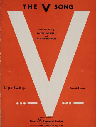 Cover features: title and composer information; large letter V centred, flanked left and right …