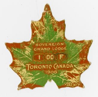 Sovereign Grand Lodge IOOF, Toronto Canada 1906