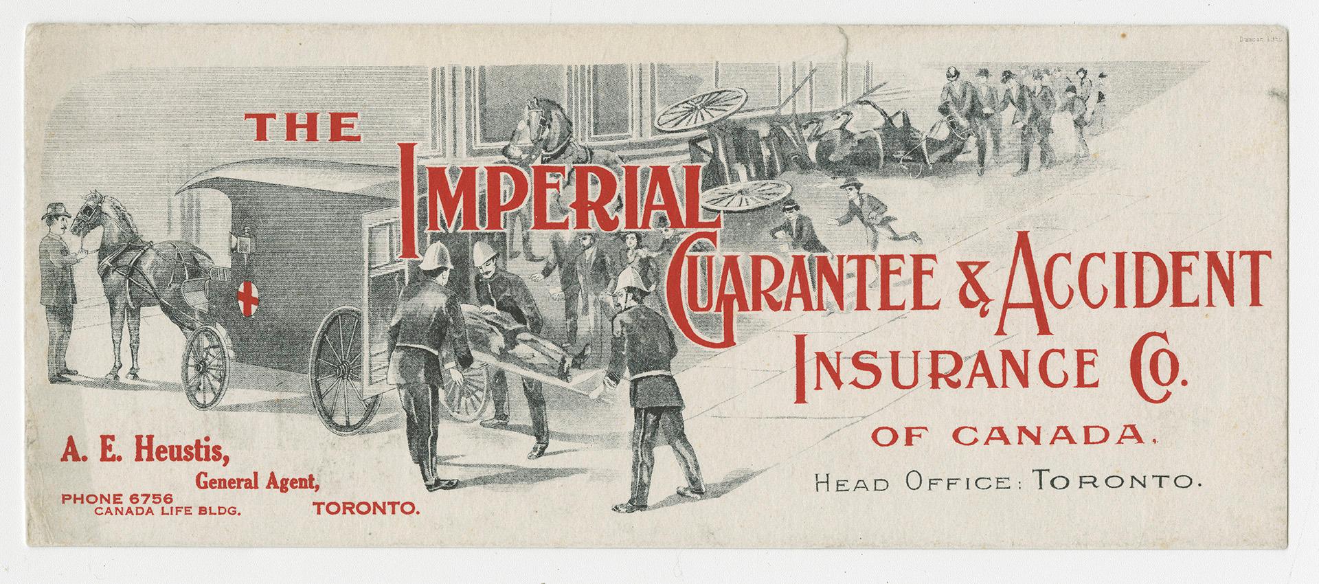 Illustration of an accident scene involving a horse drawn carriage. The carriage and horse have…
