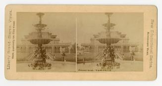 Pictures show a large three tiered fountain.