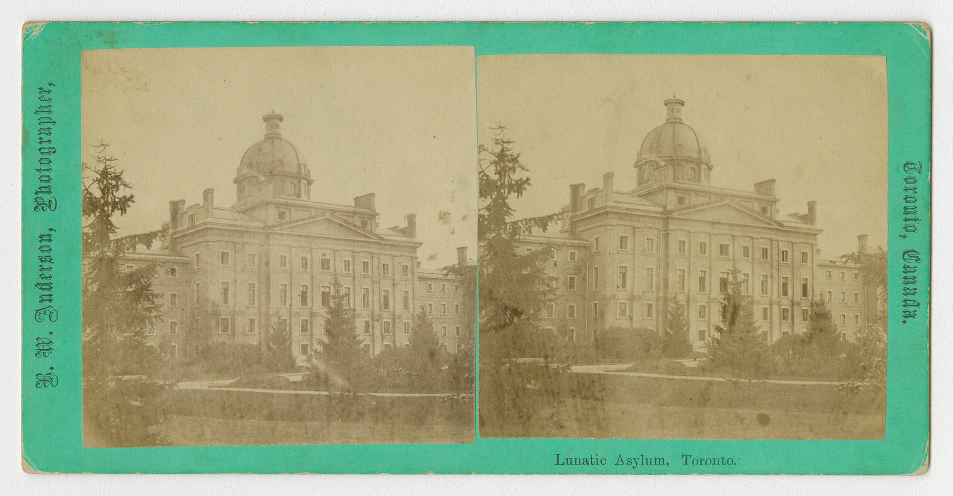 Pictures show a huge hospital building with a domed tower.