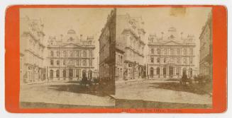 Pictures show a four story public building in the Second Empire style.