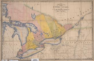 A map of the province of Upper Canada describing all the new settlements and townships &c. with the countries adjacent from Quebec to Lake Huron