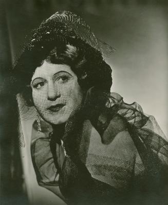 Black and white photograph of Ross Hamilton of the Dumbells as Marjorie, with autograph address ...