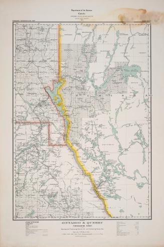 Ontario & Quebec Timiskaming sheet Nipissing and Timiskaming Districts Ont. And Timiskaming County, Que. 