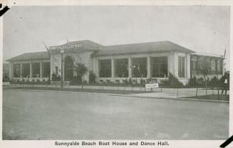 Picture of large boat house and dance hall building. 