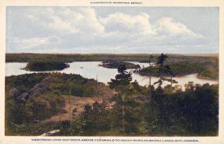 Islands in a lake in the wilderness.