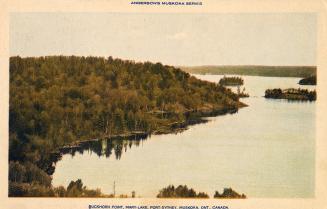 A large lake in a wilderness area