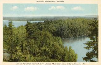 Long shot of lakes and wilderness.