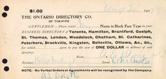Ontario Directory Co. of Toronto 