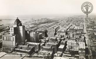 A postcard with a photograph of Toronto, Canada, looking west from the observation gallery on t ...