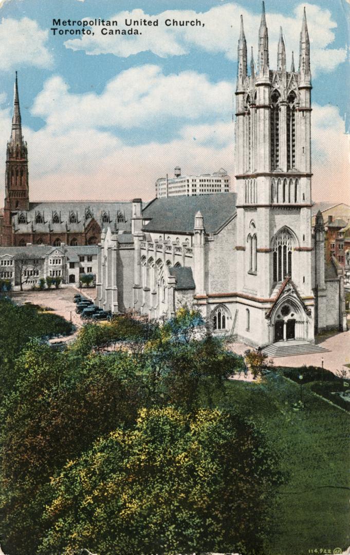 Picture of cathedral church with other cathedral church in background. 