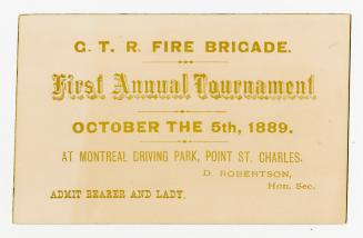 G.T.R. Fire Brigade first annual tournament