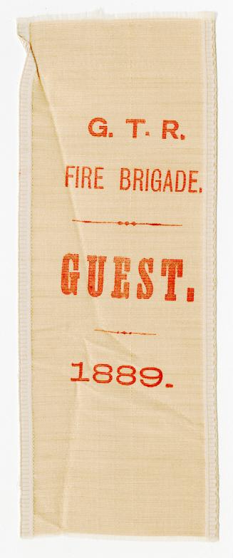 G.T.R. Fire Brigade guest 1889