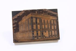 Wooden printing block.