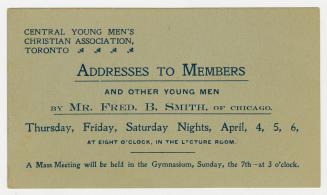 Address to members and other young men by Mr. Fred B. Smith, of Chicago