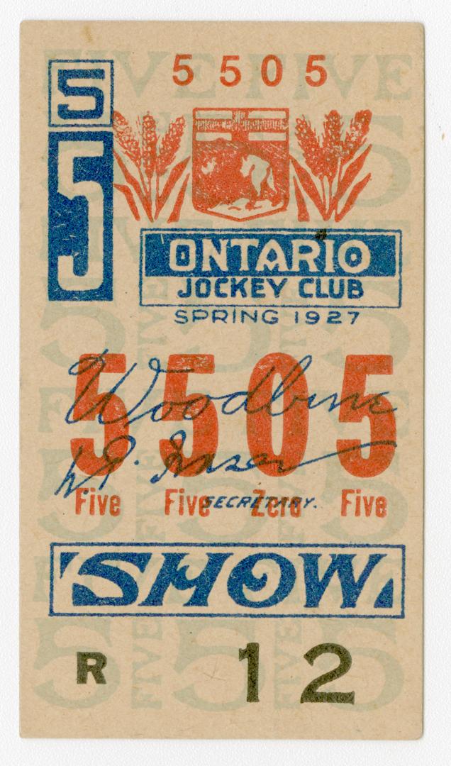 Ontario Jockey Club Spring 1927