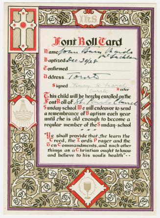 Honour roll card