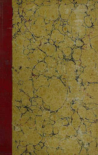 Book cover: marbled with red spine