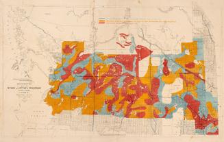 Illustrated government map of depicting part of the Huron and Ottawa Territory in Ontario. 