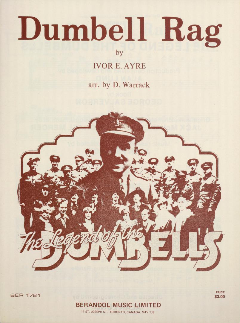 Cover features: title and composition information against a drawing of The Dumbells (brown on w…