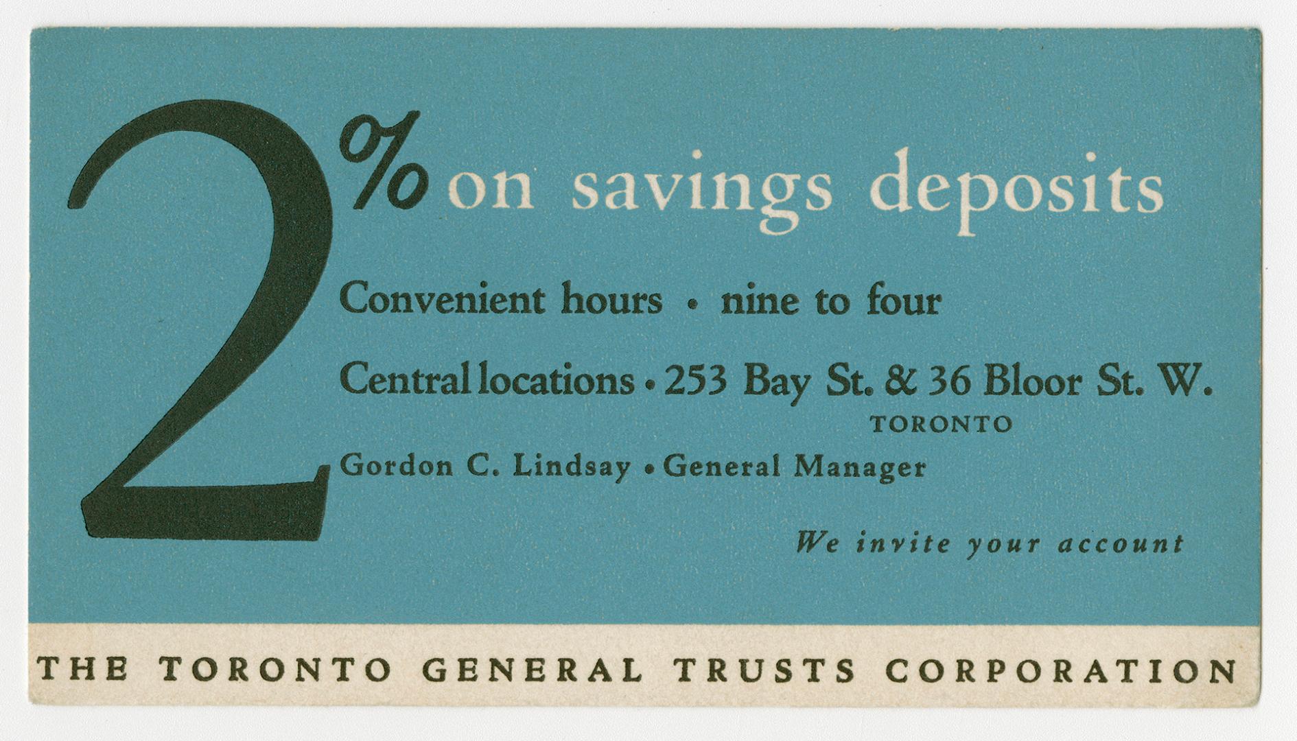 2% on savings deposits