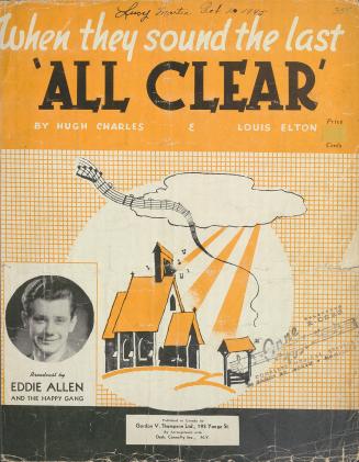 Cover features: title and composition information; inset facsimile photograph of Eddie Allen of ...
