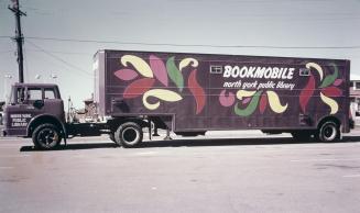 Picture of a semi truck bookmobile. 